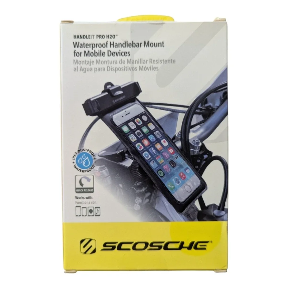 F2. Scosche HandleIt PRO H2O Waterproof Handlebar Mount for Mobile Devices